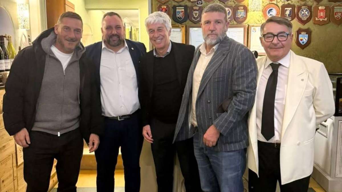 Dal campo alla tavola: cena tutta giallorossa tra Totti, Gasperini e Candela